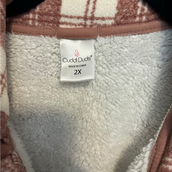 Cuddl duds Plaid Sherpa lined Jacket size 2x - Picture 4 of 8